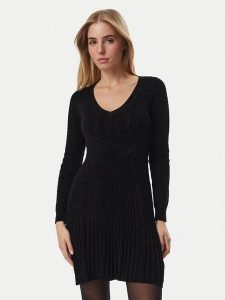 Guess Sukienka dzianinowa W6BK31 Z1443 Czarny Regular Fit. Czarne kombinezony Guess, l, z aplikacjami, z dzianiny, bez kołnierzyka, bez ramiączek. Za 524,99 zł.