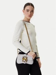 Just Cavalli Torebka 80RA4BA7 ZSA89 Szary. Szare torebki klasyczne Just Cavalli, bez wzorów, ze skóry, bez dodatków. Za 592,99 zł.