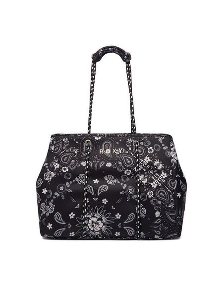 Roxy Torebka CBWEO-ROXY-M-002-09 Czarny. Czarne shopper bag Roxy, bez wzorów, z materiału, bez dodatków. Za 169,99 zł.