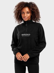 Siroko Bluza polarowa "Shadow" w kolorze czarnym rozmiar: L. Czarne bluzy SIROKO, l, bez wzorów, z materiału, bez kaptura. Za 136,13 zł.