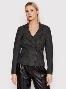 ONLY Kurtka z imitacji skóry Ava 15102997 Czarny Regular Fit. Czarne kurtki ONLY, bez wzorów, ze skóry, bez kaptura. Za 249,99 zł.