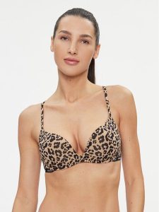 Guess Biustonosz z fiszbiną O3YC00 KBUT0 Brązowy. Brązowe biustonosze Guess, z aplikacjami, z syntetyku. Za 139,99 zł.