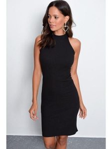 Cool & Sexy Sukienka w kolorze czarnym rozmiar: M. Czarne sukienki Cool & Sexy, m, bez wzorów, bez kołnierzyka, bez ramiączek, midi. Za 52,99 zł.