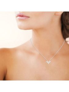 L'atelier précieux Srebrny naszyjnik z cyrkoniami - dł. 45 cm rozmiar: onesize. Szare naszyjniki l'Atelier precieux, z cyrkonią, srebrne. Za 173,99 zł.