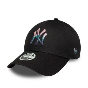 Czapka baseballowa damska New York Yankees 9forty Metallic Logo. Czarne czapki New Era, bez wzorów, z materiału, klasyczne. Za 142,50 zł.