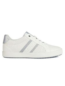 Geox Sneakersy "Dblomiee" w kolorze białym rozmiar: 39. Białe trampki Geox, bez wzorów, z materiału, bez zapięcia. Za 246,53 zł.