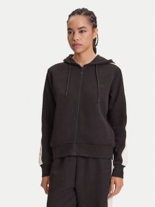 Guess Bluza V5YQ00 KB3P2 Czarny Regular Fit. Czarne bluzy Guess, m, z aplikacjami, z bawełny, bez kaptura. Za 219,99 zł.