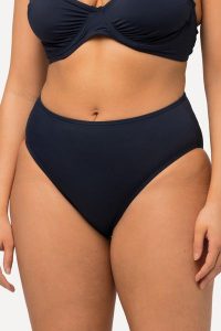 Damskie Figi od bikini możliwość różnych kombinacji UPF 20+. Niebieskie figi Ulla Popken, bez wzorów, z elastanu. Za 91,99 zł.