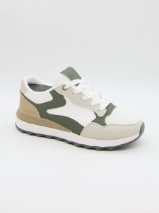 Bellucci Sneakersy w kolorze beżowo-zielonym rozmiar: 39. Brązowe trampki Bellucci, bez wzorów, bez zapięcia. Za 100,99 zł.