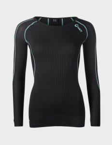 Koszulka termoaktywna damska Halti Ultra Cool Mesh LS. Czarne koszule nocne HALTI, bez wzorów, z elastanu, bez ramiączek. Za 269,99 zł.