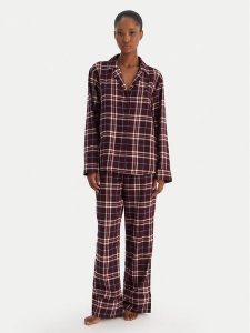 Tommy Hilfiger Piżama UW0UW06158 Bordowy Regular Fit. Czerwone piżamy TOMMY HILFIGER, bez wzorów, z syntetyku, bez ramiączek. Za 429,99 zł.