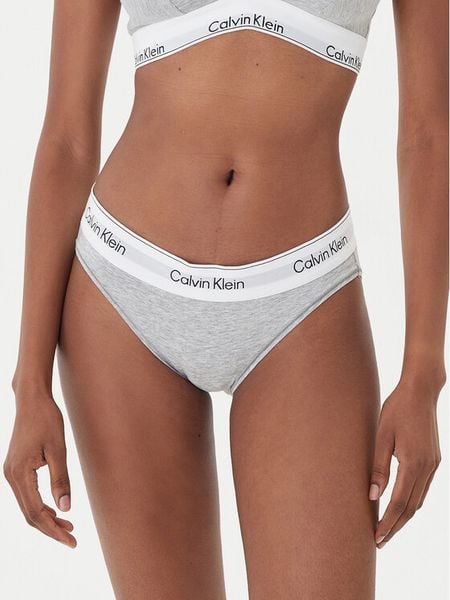 Calvin Klein Underwear Figi klasyczne LV00QF8520 Szary. Szare figi Calvin Klein Underwear, bez wzorów, z bawełny. Za 89,99 zł.