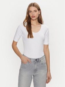 Calvin Klein T-Shirt K20K208050 Biały Slim Fit. Białe t-shirty Calvin Klein, s, bez wzorów, z bawełny, bez kołnierzyka, bez ramiączek. Za 159,99 zł.