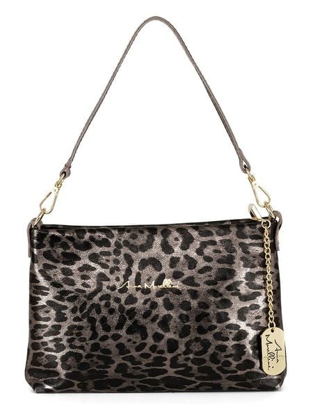 Anna Morellini Skórzana torebka "Delfina" w kolorze szarym - 25 x 16 x 4 cm rozmiar: onesize. Szare torebki klasyczne Anna Morellini, bez wzorów, z materiału, przez ramię, bez dodatków. Za 195,99 zł.