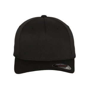Czapka Flexfit 5 panel. Czarne czapki FLEXFIT, bez wzorów. Za 68,15 zł.