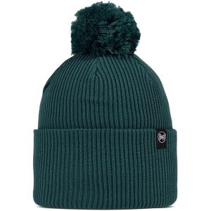 Czapka BUFF KNITTED BEANIE RENVI. Zielone czapki Buff, bez wzorów, sportowe. W wyprzedaży za 112,43 zł.