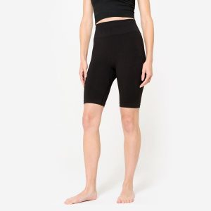 Legginsy do jogi damskie Kimjaly krótkie. Czarne legginsy KIMJALY, bez wzorów, z elastanu, krótkie. Za 79,99 zł.