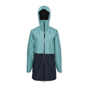 Kurtka przeciwdeszczowa damska Haglöfs Wilda GTX Parka. Niebieskie kurtki Haglöfs, xs, bez wzorów, bez kaptura. Za 599,99 zł.