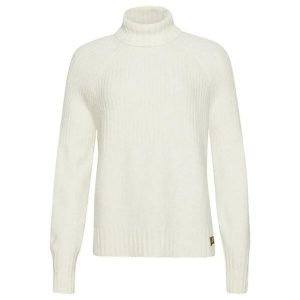 Damski sweter w prążki Superdry Essential. Białe swetry klasyczne Superdry, na zimę, bez kołnierzyka. Za 297,50 zł.