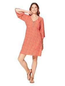 Aller Simplement Sukienka w kolorze czerwonym rozmiar: 38/40. Czerwone sukienki Aller Simplement, na co dzień, bez wzorów, z wiskozy, bez kołnierzyka, bez ramiączek, mini, proste. Za 78,99 zł.