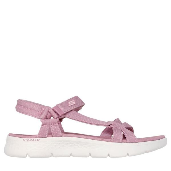 Sandały damskie SKECHERS Go Walk Flex Sandal Sublime. Fioletowe sandały Skechers, bez wzorów, bez obcasa, bez zapięcia. Za 199,99 zł.
