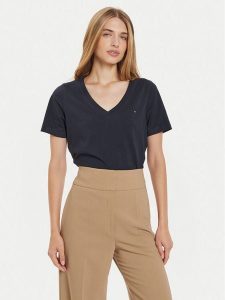 Tommy Hilfiger T-Shirt WW0WW44177 Granatowy Regular Fit. Niebieskie t-shirty TOMMY HILFIGER, s, bez wzorów, z bawełny, bez kołnierzyka, bez ramiączek. Za 129,99 zł.