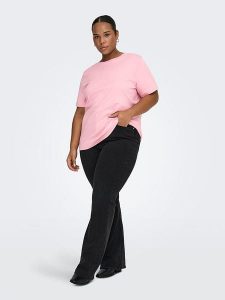 ONLY Carmakoma Koszulka "Carma" w kolorze jasnoróżowym rozmiar: XL-54. Różowe bluzki Only Carmakoma, xl, bez wzorów, z bawełny, bez kołnierzyka, bez ramiączek. Za 60,99 zł.