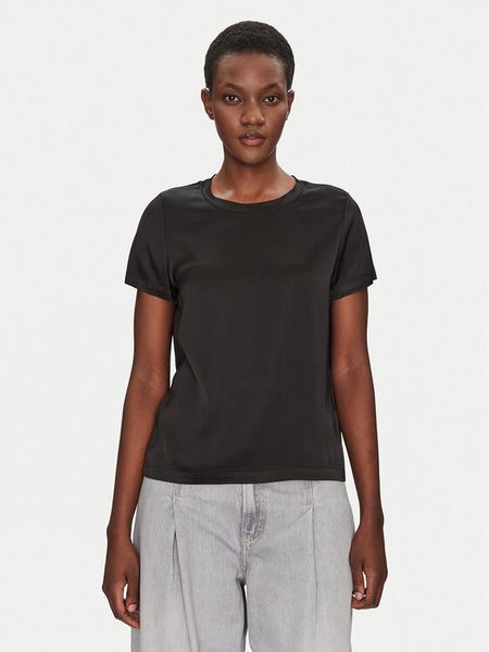 ViCOLO Bluzka TD0007 Czarny Relaxed Fit. Czarne bluzki ViCOLO, s, bez wzorów, z wiskozy, bez kołnierzyka, bez ramiączek. Za 99,99 zł.