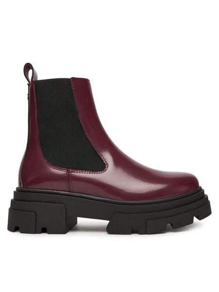 Tommy Hilfiger Sztyblety Shiny FW0FW09042 Brązowy. Brązowe botki TOMMY HILFIGER, bez wzorów, ze skóry, bez obcasa, na płaskiej podeszwie, bez zapięcia. Za 479,99 zł.