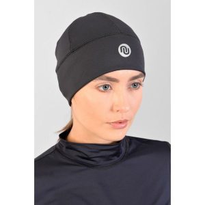 Czapka krótka ocieplana do biegania Unisex Nessi Sportswear. Czarne czapki NESSI SPORTSWEAR, bez wzorów, sportowe. Za 139,00 zł.