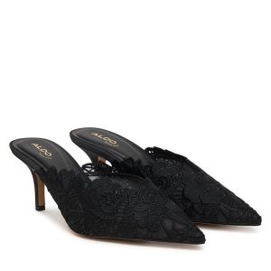 Klapki Aldo. Czarne klapki ALDO, bez wzorów, bez obcasa. Za 499,99 zł.