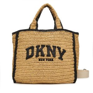 Torebka DKNY. Brązowe torebki klasyczne DKNY, bez wzorów, bez dodatków. Za 699,99 zł.