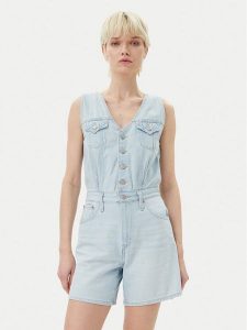Levi's® Kombinezon 001WM-0000 Błękitny Regular Fit. Niebieskie kombinezony s, bez wzorów, z bawełny, bez kołnierzyka, bez ramiączek. Za 259,99 zł.