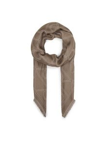 Calvin Klein Chusta Emblem Aop Contrast Lw Square Sc LV04F8077G Beżowy. Brązowe rękawiczki Calvin Klein, bez wzorów, z materiału. Za 289,99 zł.