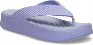 Japonki Dla Dorosłych Crocs Getaway Groove Platform Flip. Brązowe klapki Crocs, bez wzorów, z materiału, bez obcasa. Za 191,99 zł.