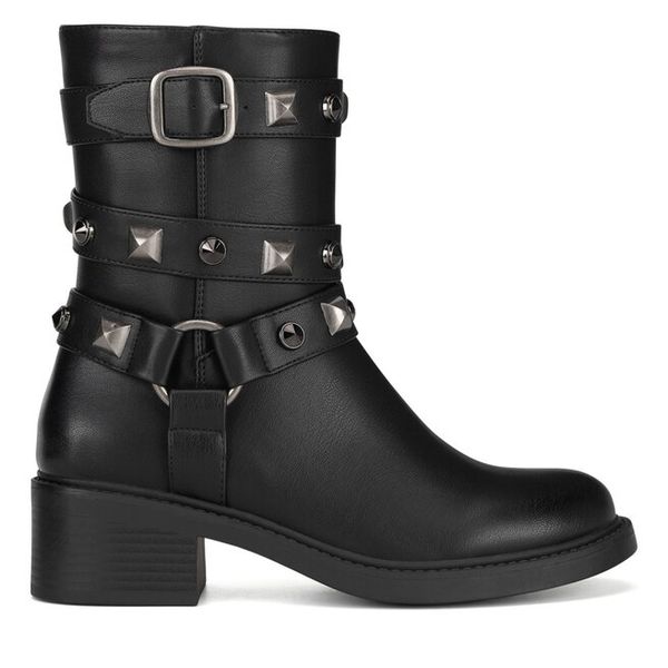 Botki Jenny Fairy. Czarne botki Jenny Fairy, bez wzorów, bez obcasa, na słupku, bez zapięcia. Za 199,99 zł.