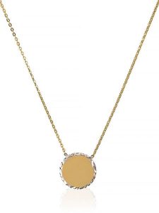 OR ÉCLAT Złoty naszyjnik "rond précieux" z elementem ozdobnym - dł. 42 cm rozmiar: onesize. Żółte naszyjniki OR ÉCLAT, złote. Za 350,56 zł.