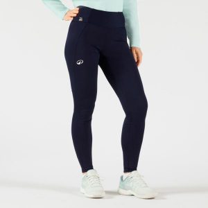 Legginsy tenisowe damskie Artengo Dry Hip Ball. Czarne legginsy KUIKMA, bez wzorów, z elastanu. Za 119,99 zł.
