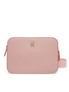 Tommy Hilfiger Torebka Th Logotape Camera Bag AW0AW17229 Różowy. Czerwone listonoszki TOMMY HILFIGER, bez wzorów, ze skóry, bez dodatków. Za 259,99 zł.