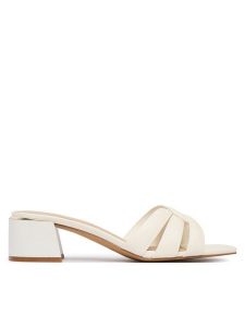 Aldo Klapki Hanne 13917594 Biały. Białe klapki ALDO, bez wzorów, ze skóry, bez obcasa. Za 269,99 zł.