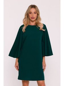 Stylove Sukienka w kolorze zielonym rozmiar: S. Zielone sukienki Stylove, na co dzień, s, bez wzorów, bez kołnierzyka, bez ramiączek, mini, proste. Za 214,99 zł.
