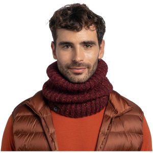 Komin an szyję - bandana BUFF knitted & fleece neckwarmer kim. Brązowe szaliki Buff, bez wzorów. Za 99,99 zł.