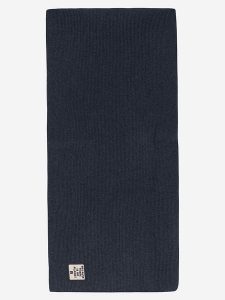Ecoalf Wełniany szal w kolorze granatowym - 184 x 42 cm rozmiar: onesize. Niebieskie szaliki Ecoalf, bez wzorów, ze skóry. Za 176,50 zł.