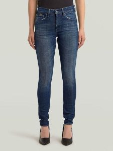G-Star Dżinsy - Skinny fit - w kolorze granatowym rozmiar: W29/L32. Niebieskie jeansy G-Star, z aplikacjami, z lyocellu. Za 218,57 zł.