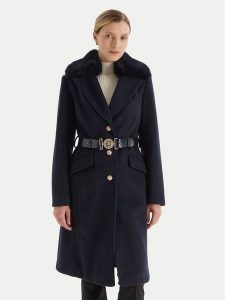 Guess Płaszcz przejściowy W5BL25 W2672 Granatowy Regular Fit. Niebieskie płaszcze Guess, m, z aplikacjami, z syntetyku, bez kaptura. Za 749,99 zł.
