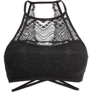 Biustonosz bustier z tyłem bokserką bonprix czarny. Biustonosze marki bonprix. Za 54,99 zł.