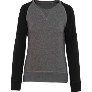 Damska bluza z okrągłym dekoltem Kariban bicolore. Czarne bluzy KARIBAN, bez wzorów, z bawełny, bez kaptura. Za 116,50 zł.