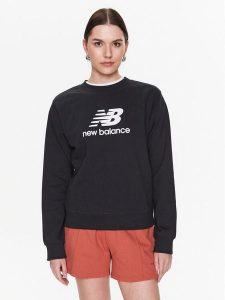 New Balance Bluza Essentials Stacked Logo WT31532 Czarny Relaxed Fit. Czarne bluzy New Balance, xl, bez wzorów, z syntetyku, bez kaptura. Za 209,99 zł.