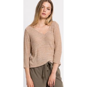 Only - Sweter Cicley. Różowe swetry klasyczne marki ONLY, z bawełny, z krótkim rękawem. W wyprzedaży za 39,90 zł.