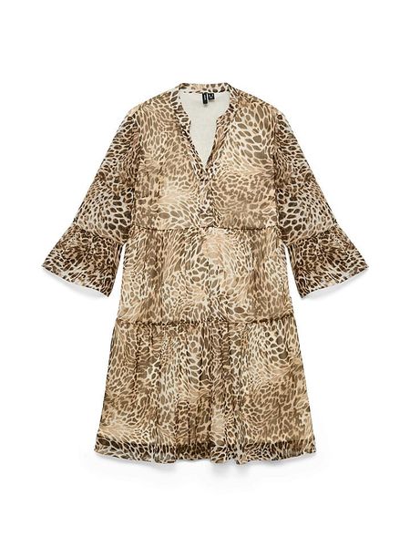 Vero Moda Sukienka w kolorze karmelowym rozmiar: L. Brązowe sukienki Vero Moda, l, bez wzorów, bez kołnierzyka, bez ramiączek, mini. Za 104,95 zł.